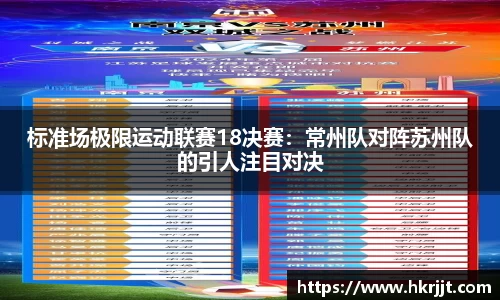 标准场极限运动联赛18决赛：常州队对阵苏州队的引人注目对决