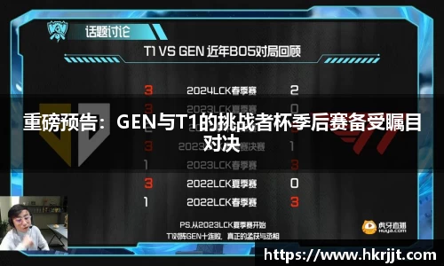 重磅预告：GEN与T1的挑战者杯季后赛备受瞩目对决